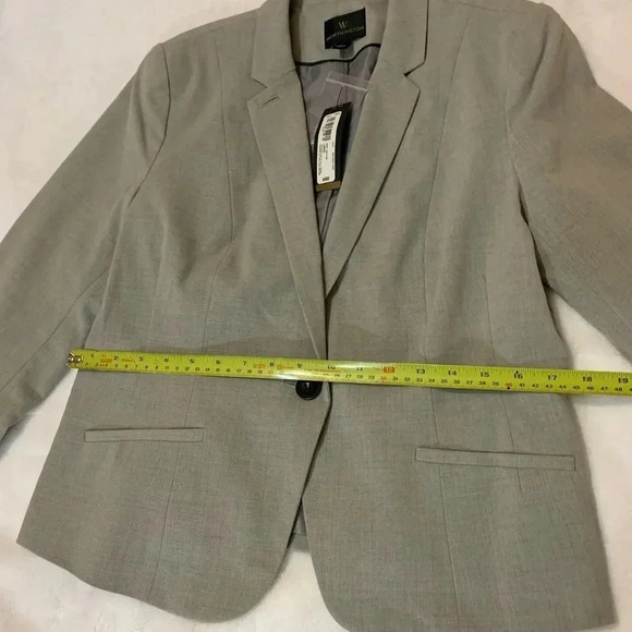 Worthington Women's Blazer Grey Heather One Button Size L NWT - Picture 4 of 10